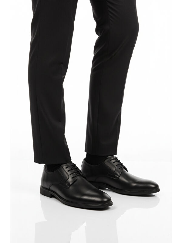 Siyah Hakiki Deri Erkek Klasik Ayakkabı 2496 M - Görsel 2