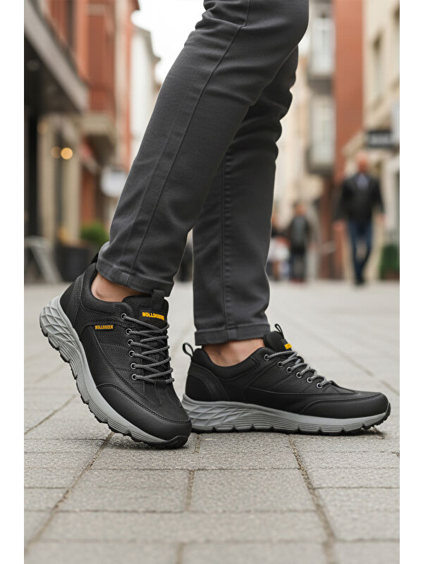 Siyah Nubuk Hakiki Deri Erkek Outdoor Ayakkabı 250069 M - Görsel 4