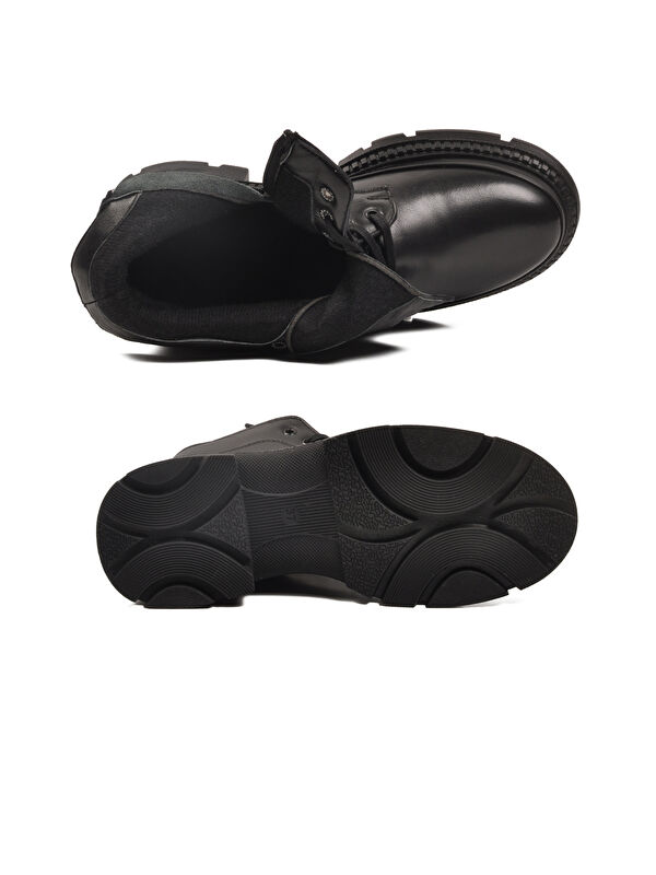 Voyager Siyah Voyager Hakiki Deri İçi Polarlı Kadın Bot