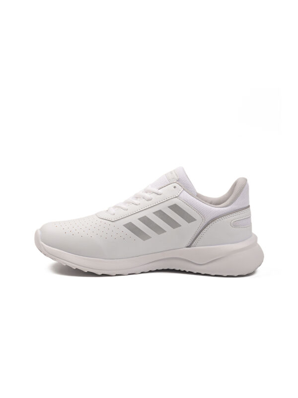 Beyaz Bağcıklı Hafif Esnek Erkek Spor Ayakkabı Nereus M - Görsel 5