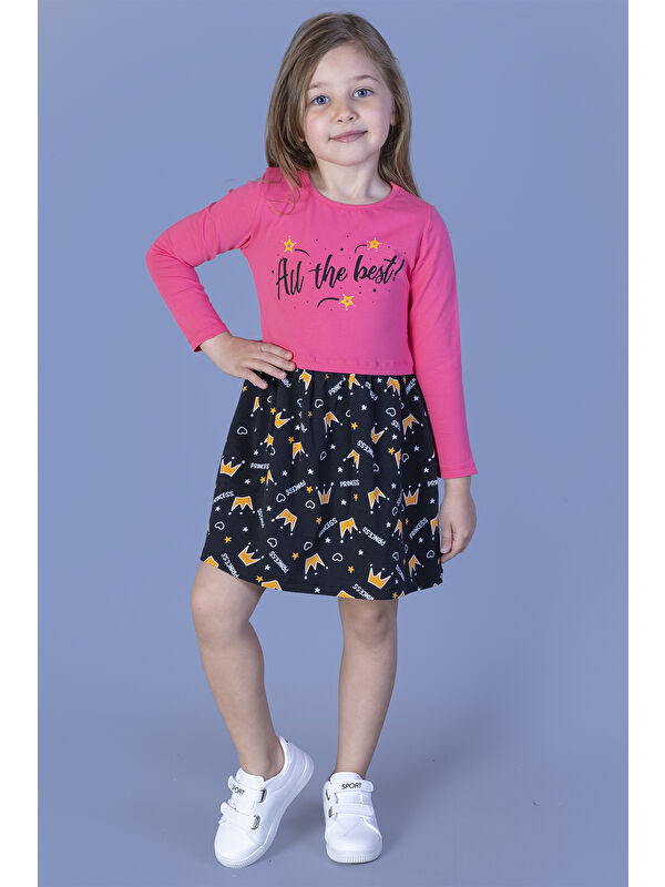 Toontoykids Kız Çocuk All The Best Baskılı Elbise