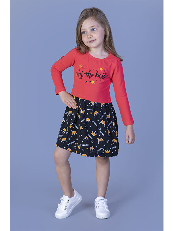 Toontoykids Kız Çocuk All The Best Baskılı Elbise