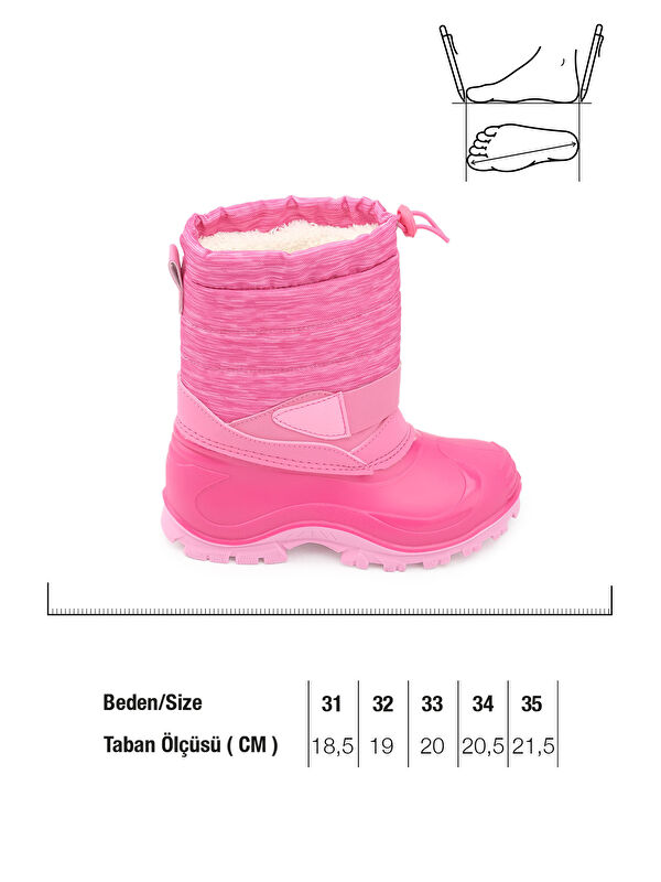 Kışlık Kız Çocuk İçi Sıcak Astarlı Kar Bot Çizme - Görsel 3