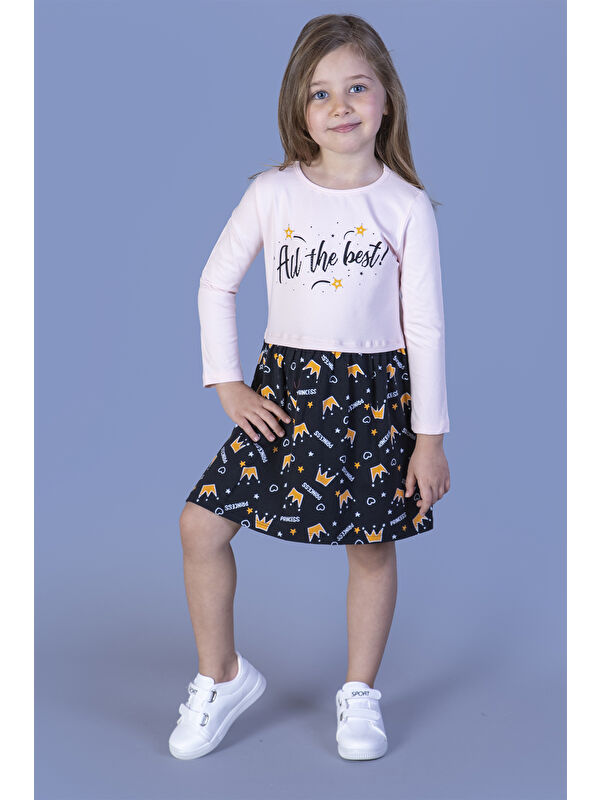 Toontoykids Kız Çocuk All The Best Baskılı Elbise