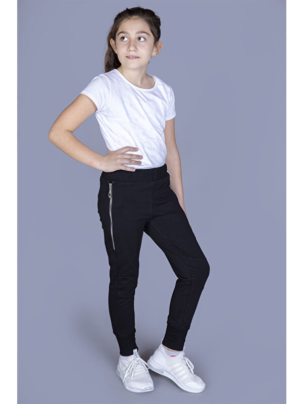 Toontoykids Kız Çocuk Yanı Fermuarlı Eşofman Alt