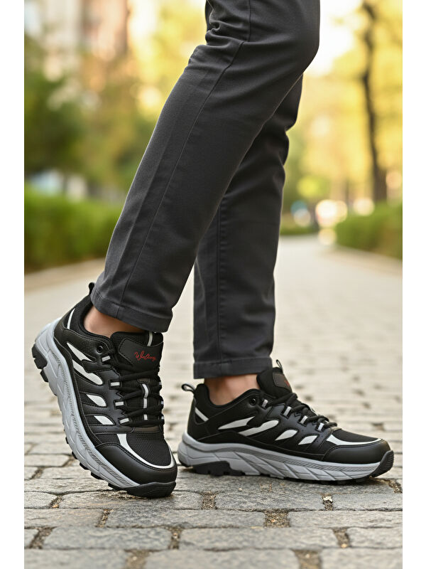 Siyah Buz Bağcıklı Kaymaz Erkek Outdoor Ayakkabı Sedona M - Görsel 4