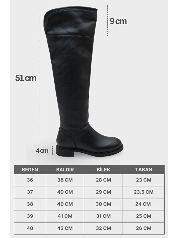 Oriana Kadın Siyah Çizme - Görsel 8