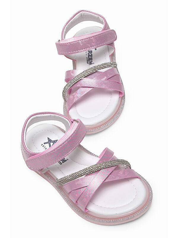 TONNY BLACK Çocuk Unisex Pembe Çoçuk Çarpraz Bağlı Sandalet