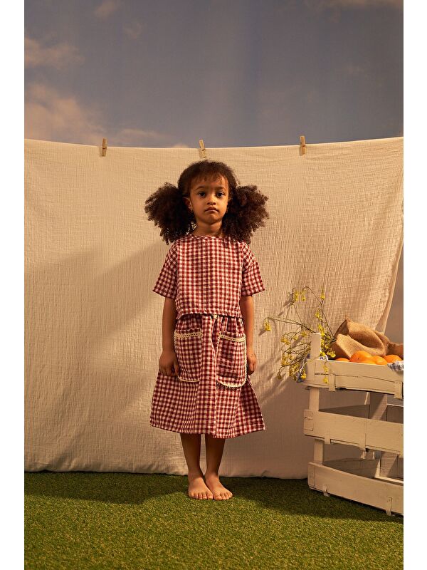 Oh La La Koala For Little Ones Bordo Daisy Picnic Serisi Etekli Takım