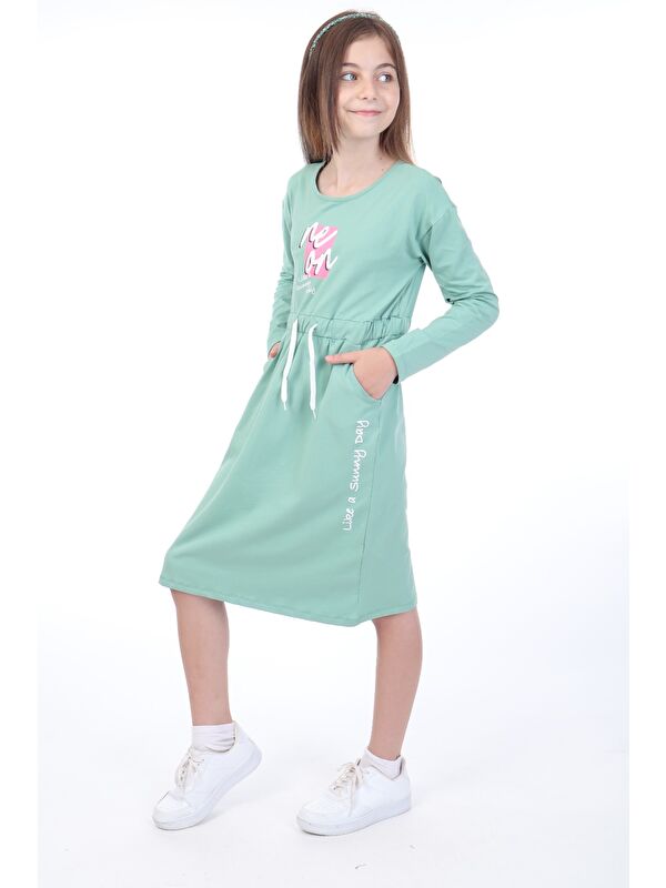Toontoykids Kız Çocuk Baskılı Elbise