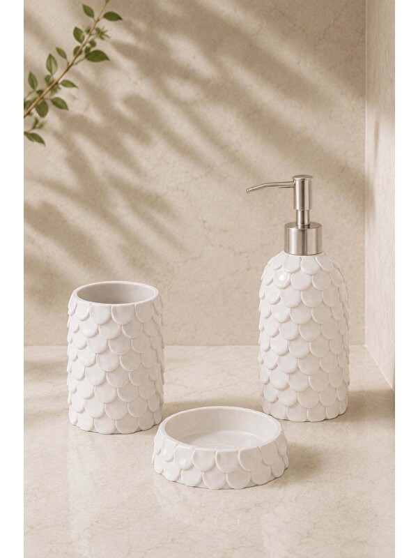 İrya Lindy 3 Parça Banyo Seti Pearl