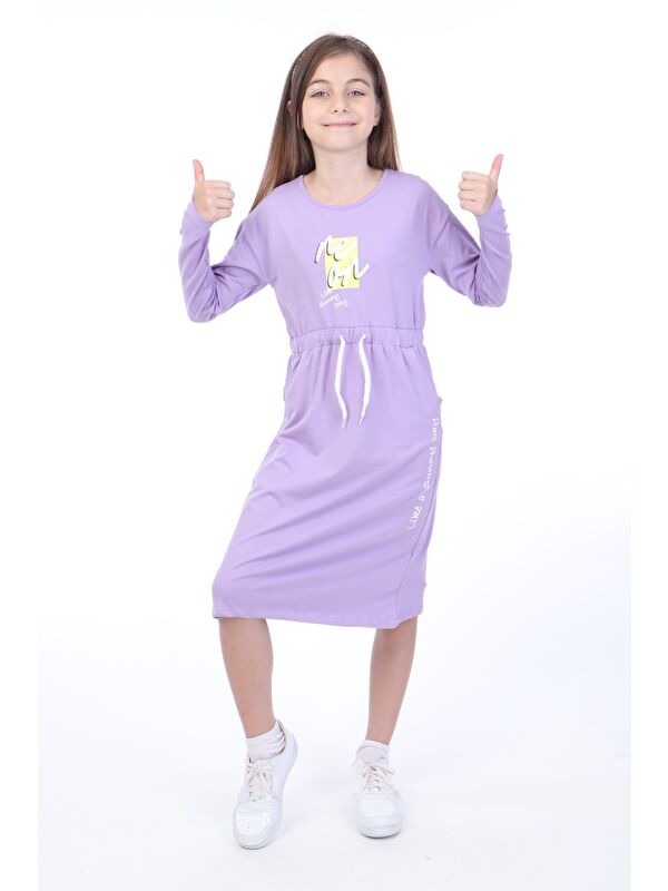 Toontoykids Kız Çocuk Baskılı Elbise