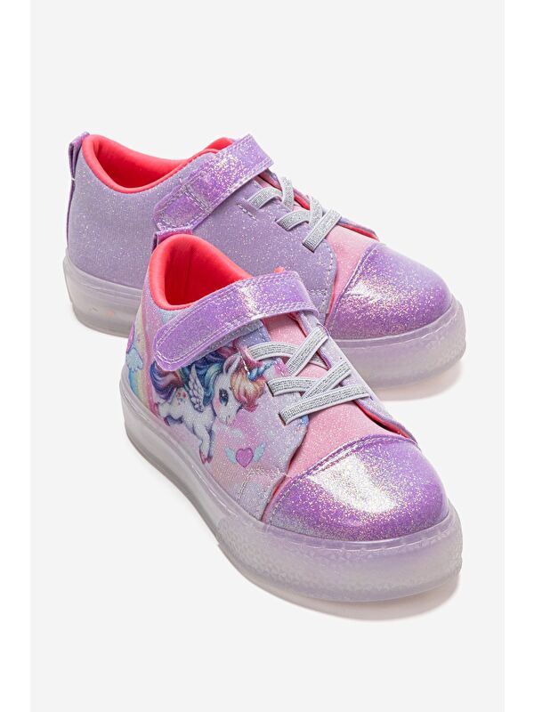 Mnpc Kız Çocuk Lila Sneaker Işıklı Ayakkabı