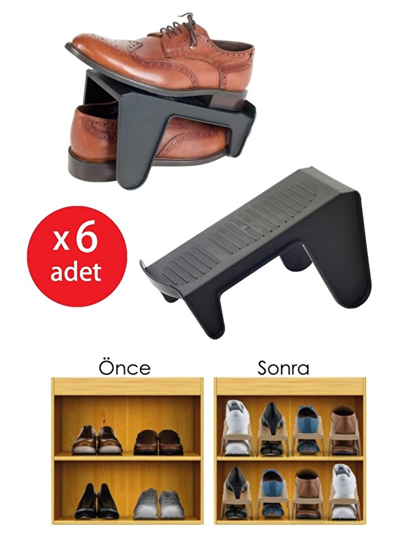 Meleni Home 6'lı 6lı Ayakkabı Düzenleyici Rampa