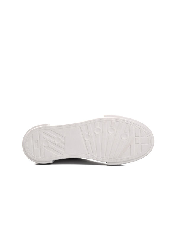 Beyaz Geniş Kalıp Hakiki Deri Erkek Sneaker Premium 435 - Görsel 6