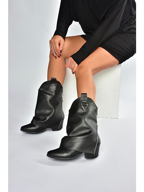 Siyah Kadın Bot V973601009 - Görsel 2