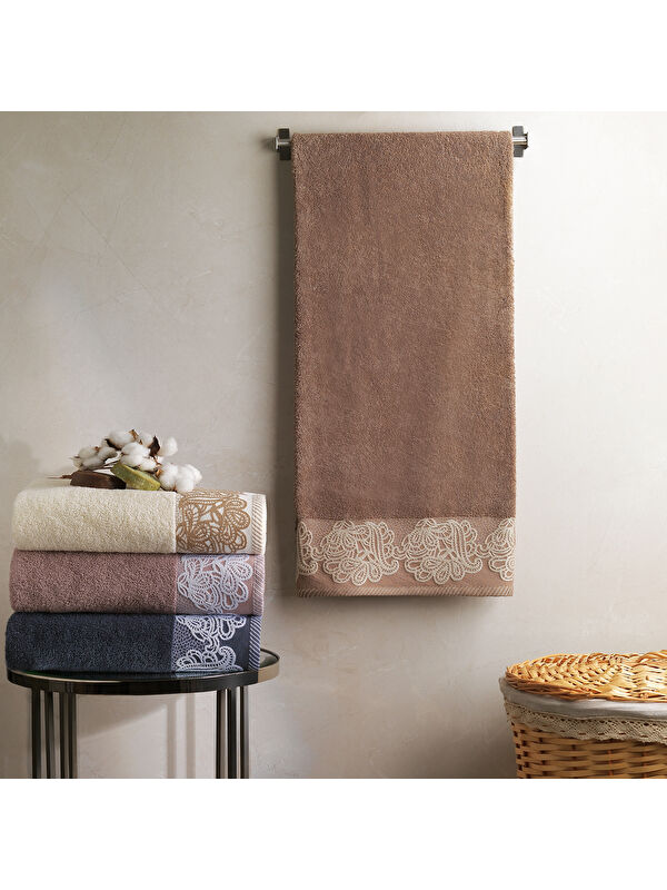 SCHAFER Home Lace Havlu 70x140 Cm - Kahverengi