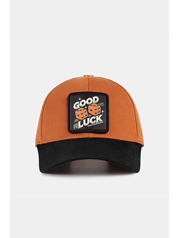 BlackBörk Six Good Luck Logolu Siyah-Kiremit Beyzbol Şapka
