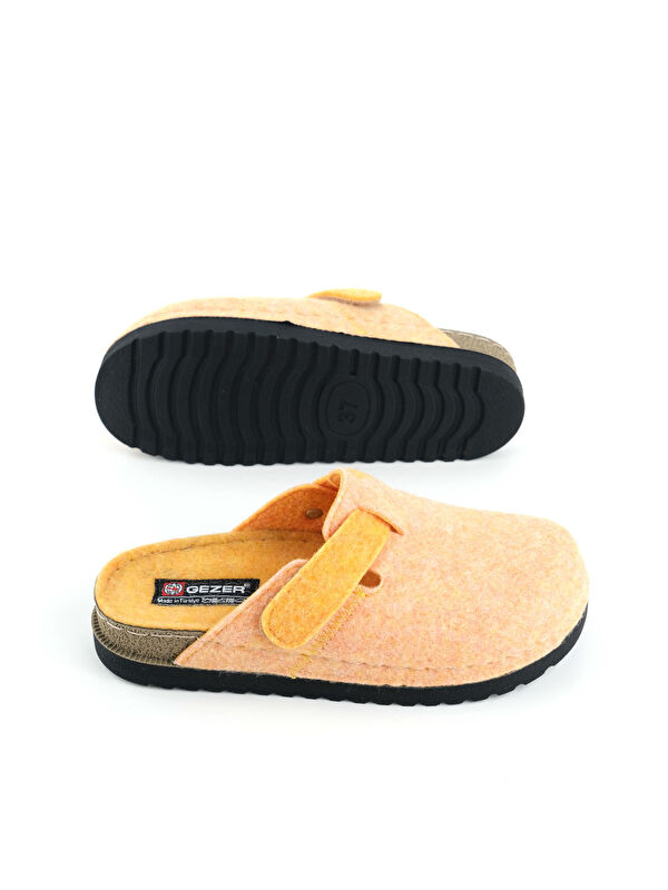 Kadın Kışlık Rahat Taban Cırtlı Ayarlanabilir Keçe Ev Bahçe Terlik - Görsel 6