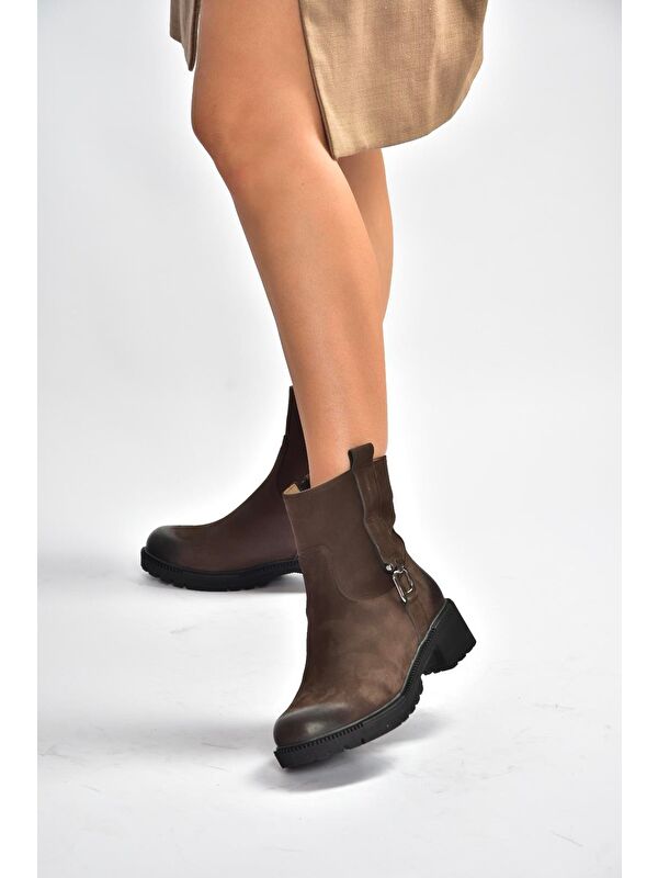 Kahverengi Kadın Bot V654070401 - Görsel 5