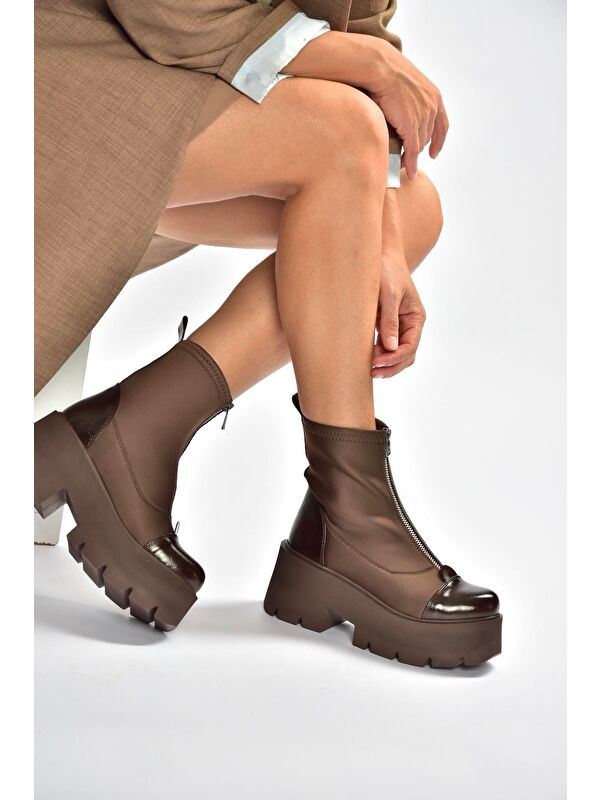 Kahverengi Kadın Bot V820008604 - Görsel 3