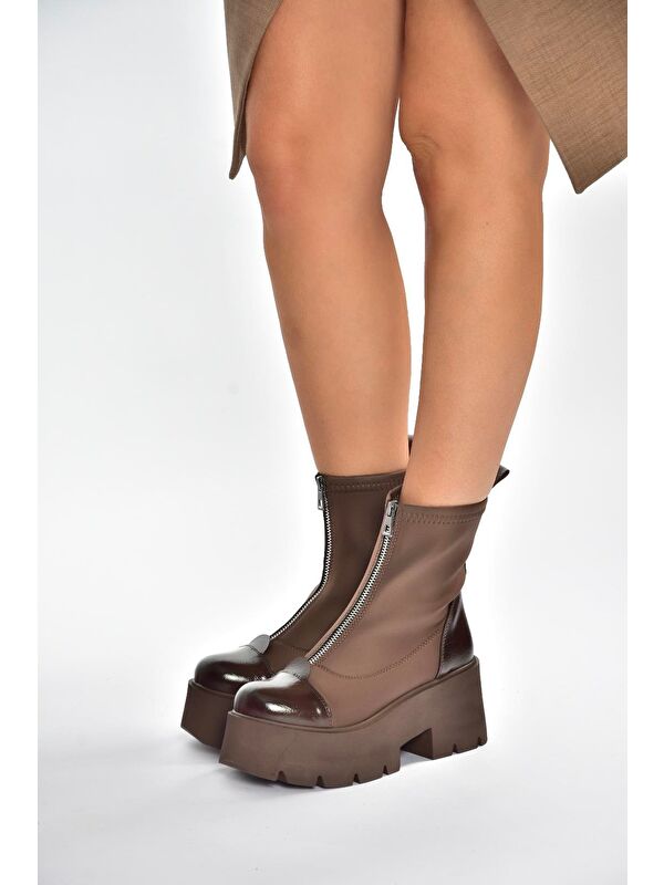 Kahverengi Kadın Bot V820008604 - Görsel 4