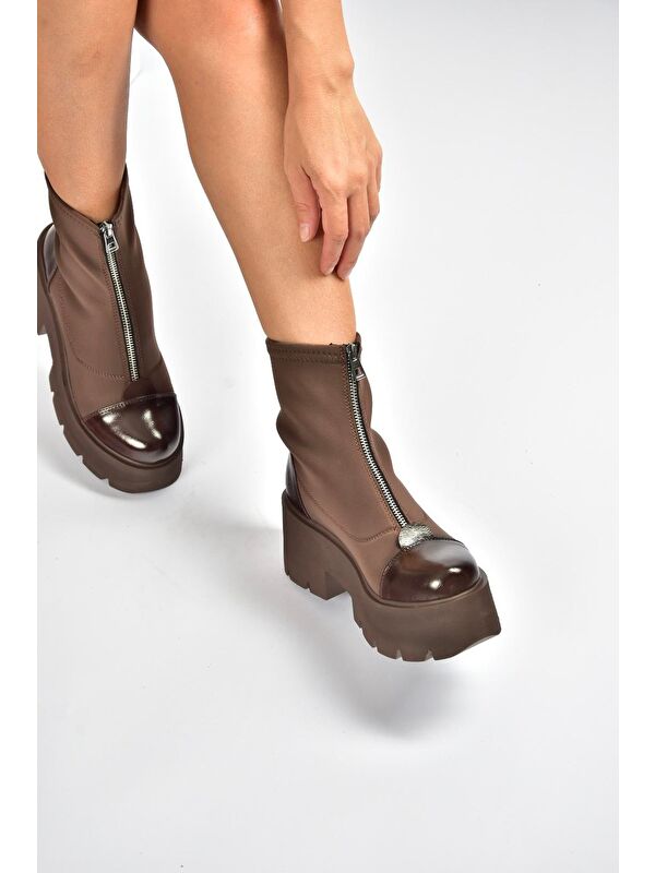 Kahverengi Kadın Bot V820008604 - Görsel 5