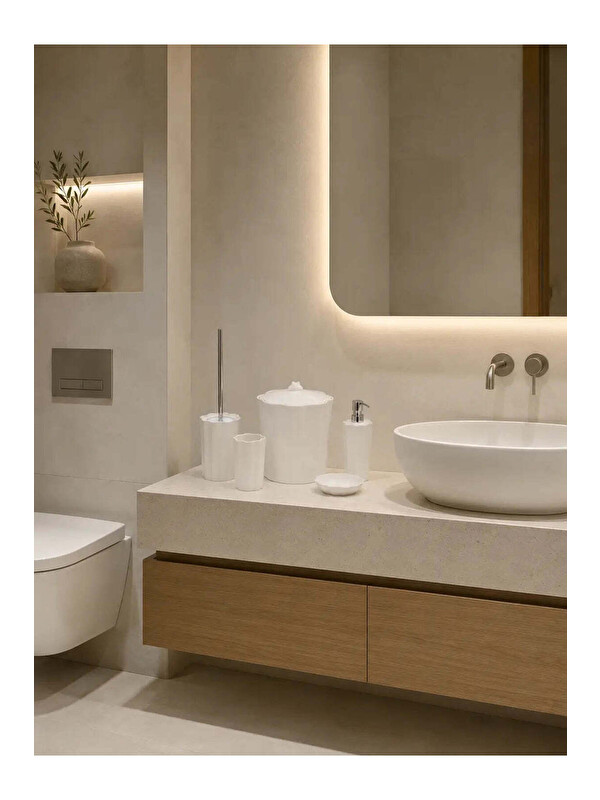 İrya Scallop 5 Parça Banyo Aksesuar Seti Portabella
