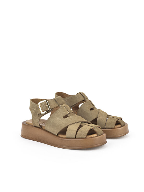 Hakiki Deri Kadın Sandalet 1511033Z25013 Bej - Görsel 3