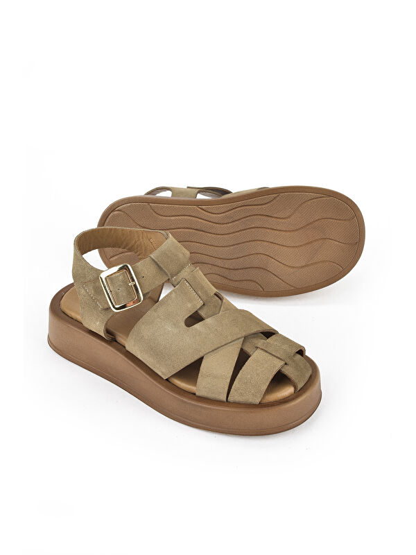 Hakiki Deri Kadın Sandalet 1511033Z25013 Bej - Görsel 5