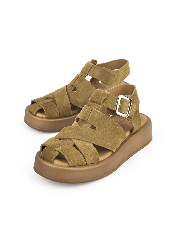 Hakiki Deri Kadın Sandalet 1511033Z25013 Tütün - Görsel 6