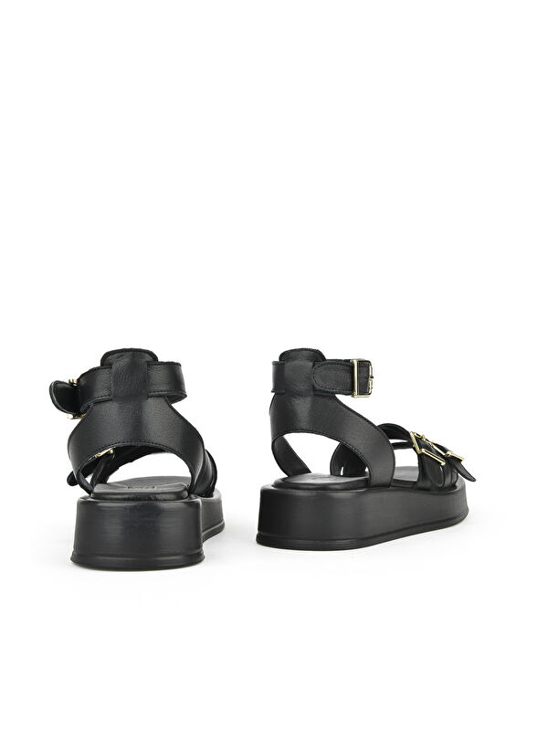 Hakiki Deri Kadın Sandalet 1511033Z23029 Siyah - Görsel 4