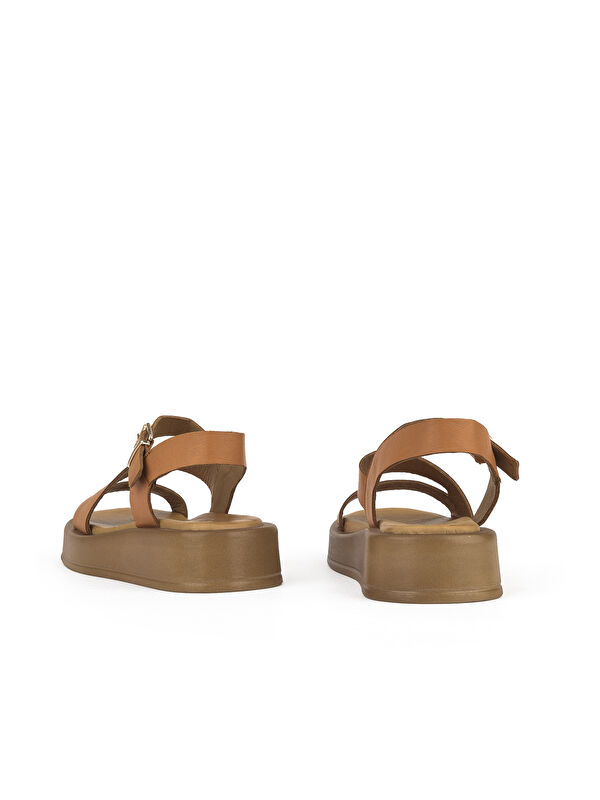 Hakiki Deri Kadın Sandalet 1511033Z442005 Taba - Görsel 4