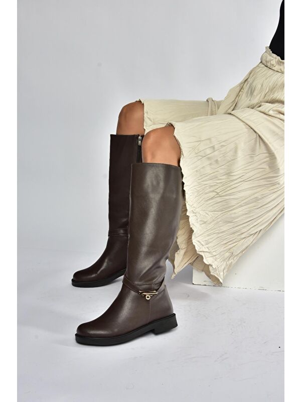 Kahverengi Kadın Çizme V726717109 - Görsel 3