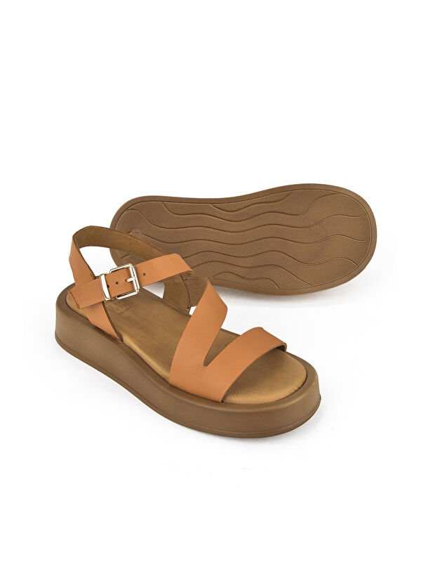 Hakiki Deri Kadın Sandalet 1511033Z442005 Taba - Görsel 5