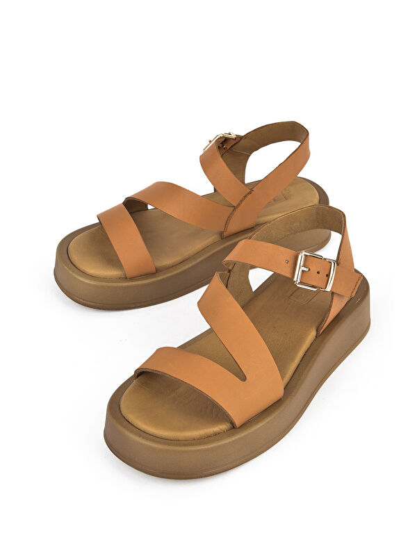 Hakiki Deri Kadın Sandalet 1511033Z442005 Taba - Görsel 6