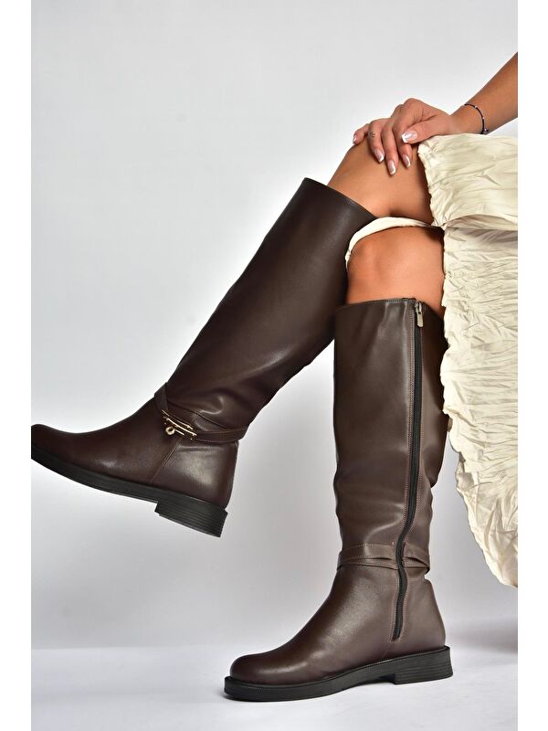 Kahverengi Kadın Çizme V726717109 - Görsel 4