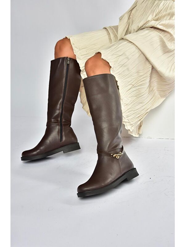 Kahverengi Kadın Çizme V726717109 - Görsel 5