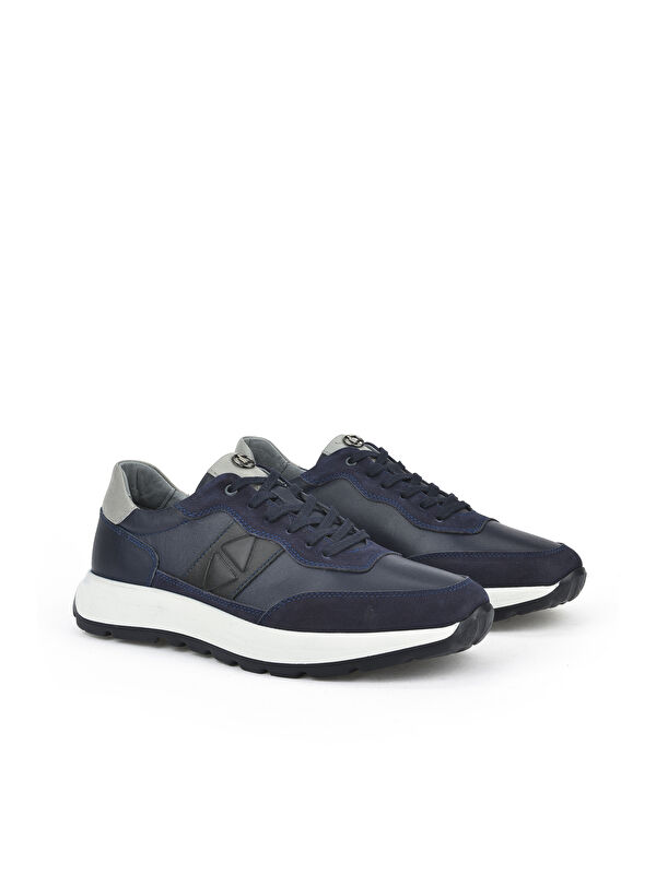 Erkek Hakiki Deri Sneaker 1531037Z2417 Lacivert - Görsel 3