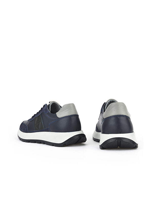 Erkek Hakiki Deri Sneaker 1531037Z2417 Lacivert - Görsel 4