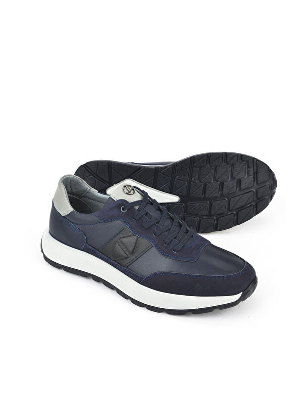 Erkek Hakiki Deri Sneaker 1531037Z2417 Lacivert - Görsel 5