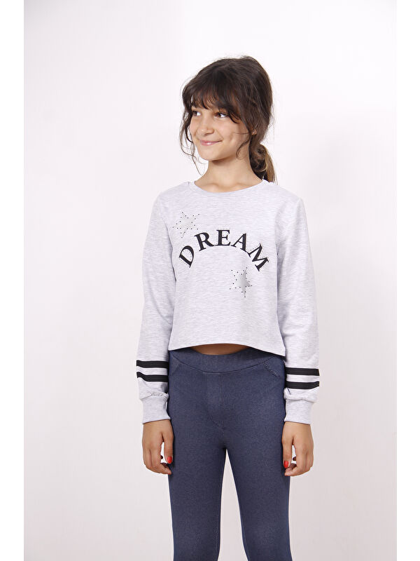 Toontoykids Kız Çocuk Yıldızlı Dream Baskılı Sweatshirt