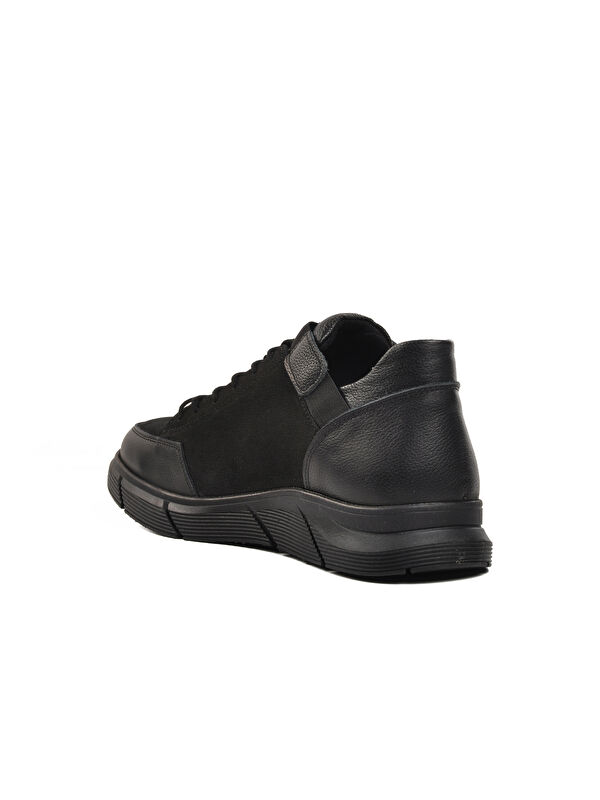 Siyah Nubuk Hakiki Deri Erkek Casual Ayakkabı 109 - Görsel 5