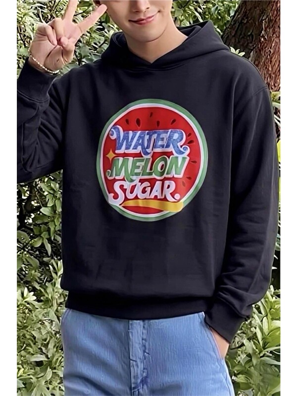 Oksit Sw Watermelon Sugar Karpuz Baskılı Unisex Sweatshirt