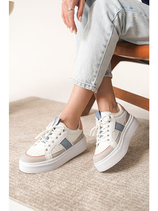 D2501 Günlük Ortopedik Kadın Sneaker Spor Ayakkabı - Görsel 3