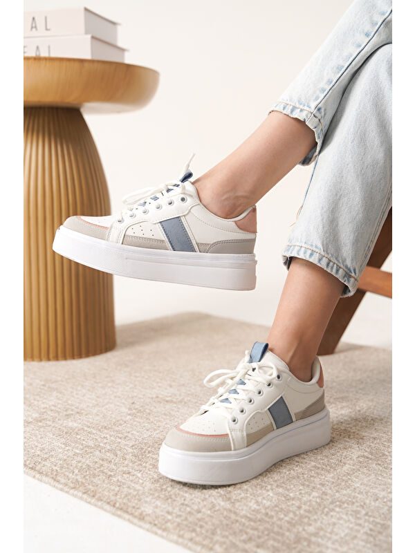 D2501 Günlük Ortopedik Kadın Sneaker Spor Ayakkabı - Görsel 4