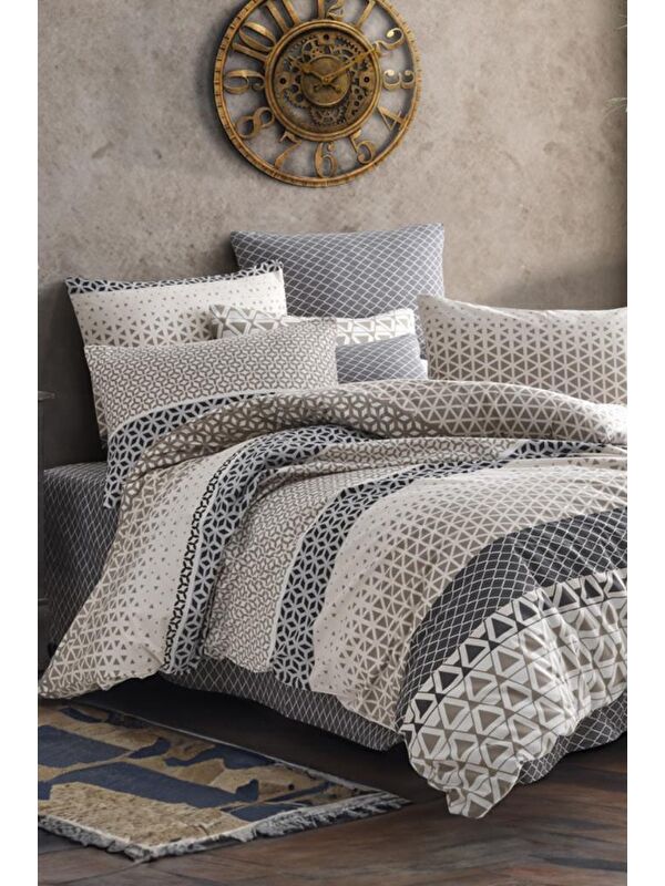 Çeyiz Diyarı Castello Çift Kişilik Nevresim Takımı Bej