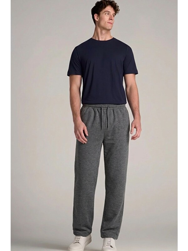 Comstar Erkek Relax Fit Beli Lastikli Jogger Füme Eşofman Altı