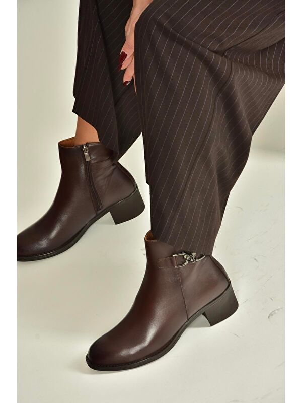 Kahverengi Kadın Bot V555311503 - Görsel 4