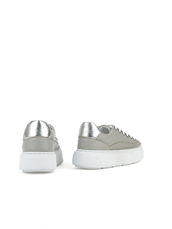 Kadın Hakiki Deri Sneaker 1511035Z6200 Açık Gri - Görsel 4